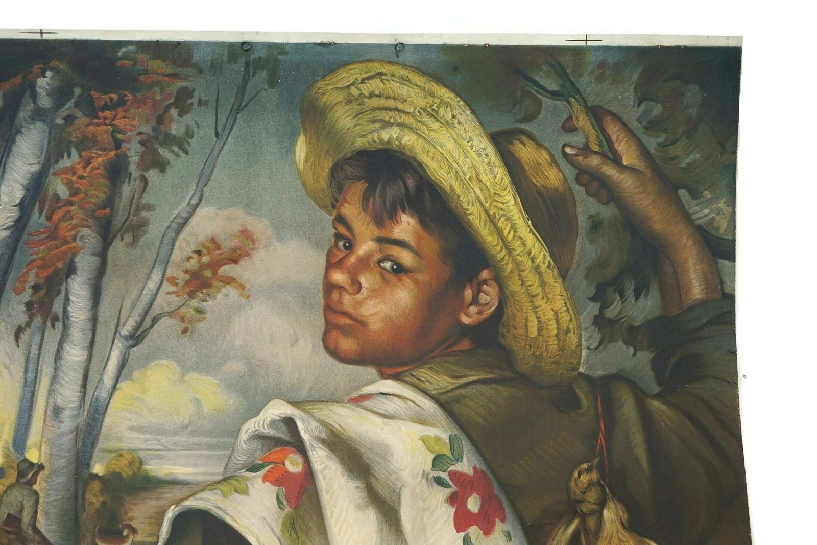 photo furniture 1940s Francisco Ribera Gomez Art Print Poster With Boy Hunter Portrait