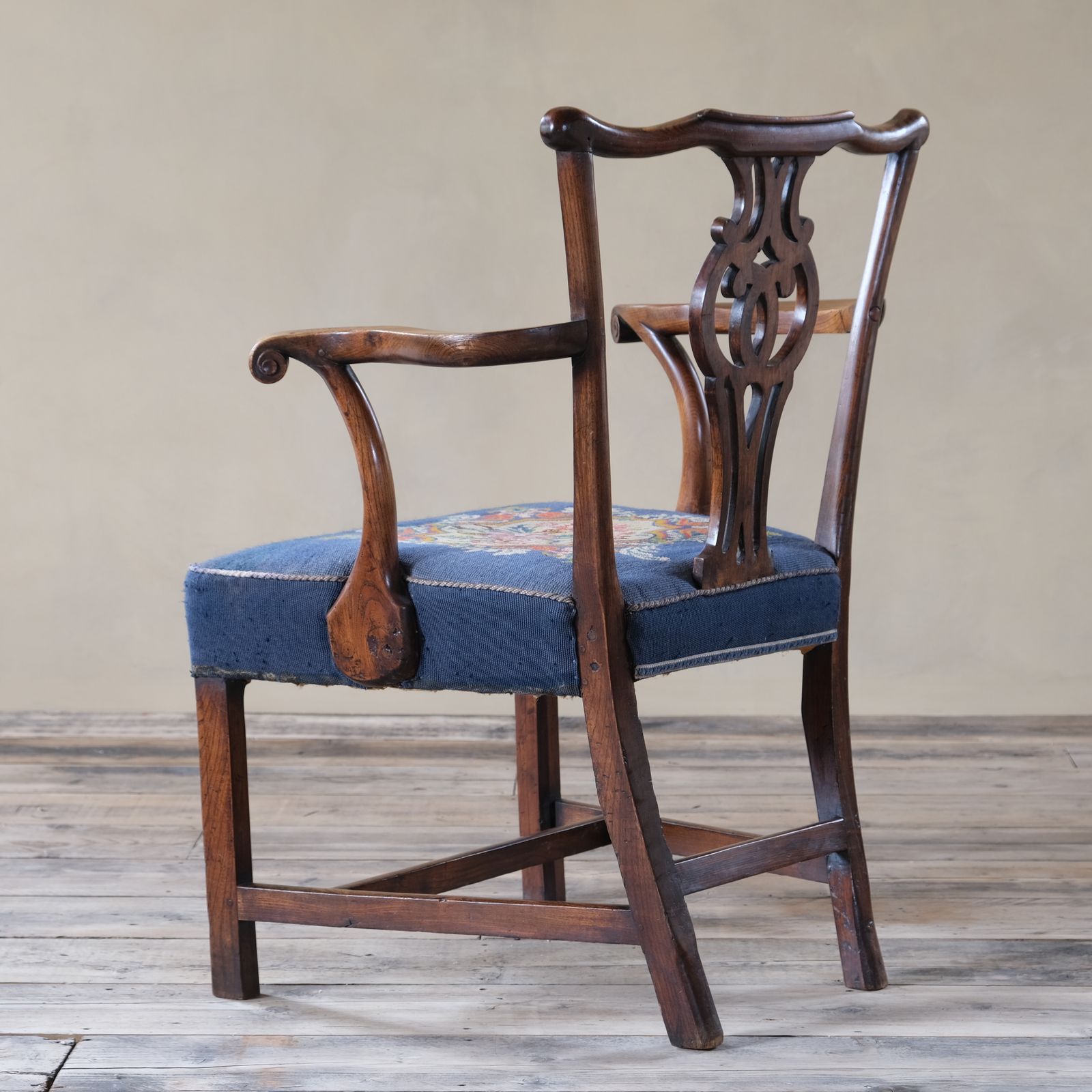 photo for sale Chippendale 18th Century Georgian Elm Armchair