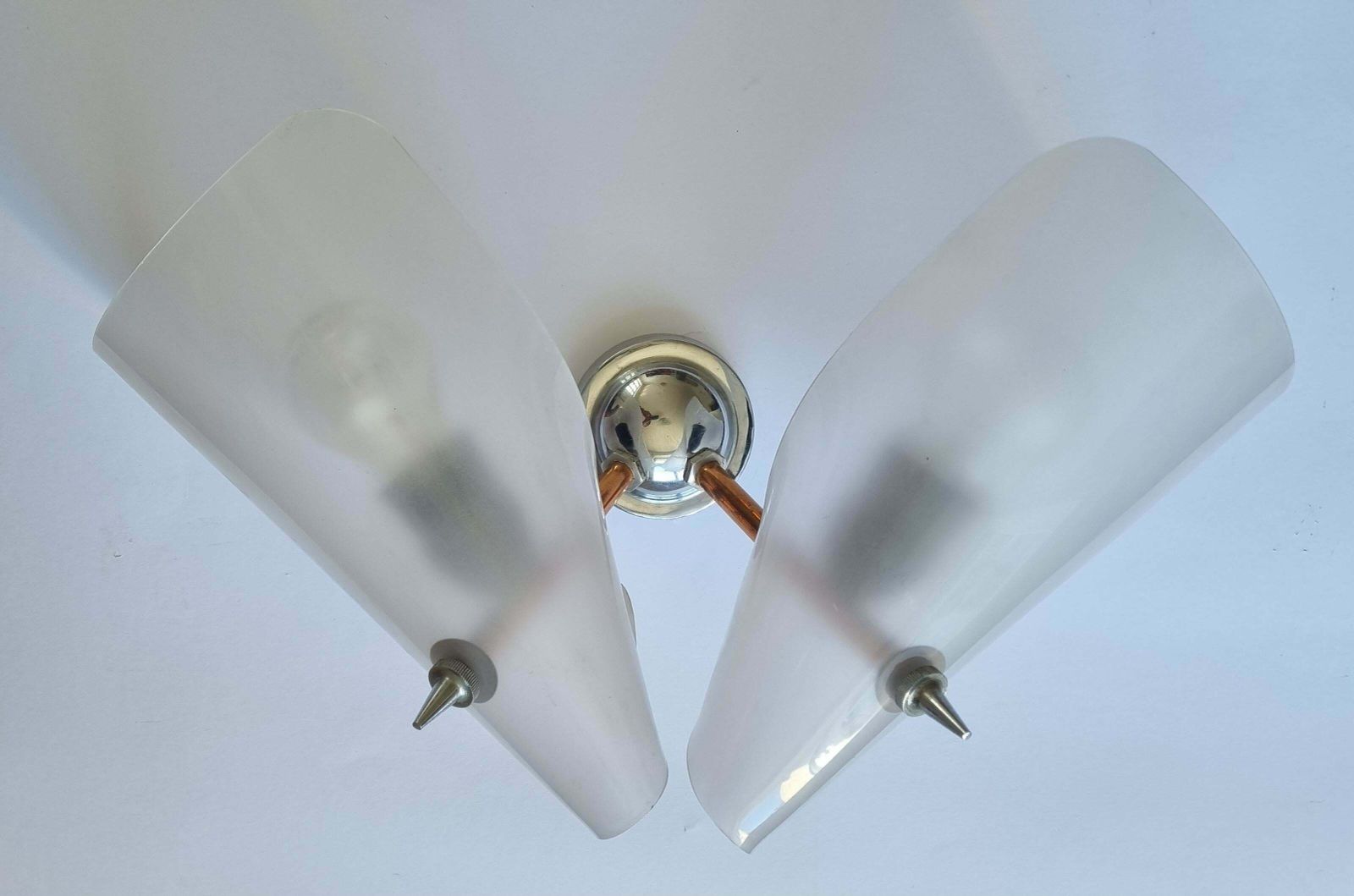 Large Midcentury Wall Lamp In Stilnovo Style, Italy, 1960s photo for sale