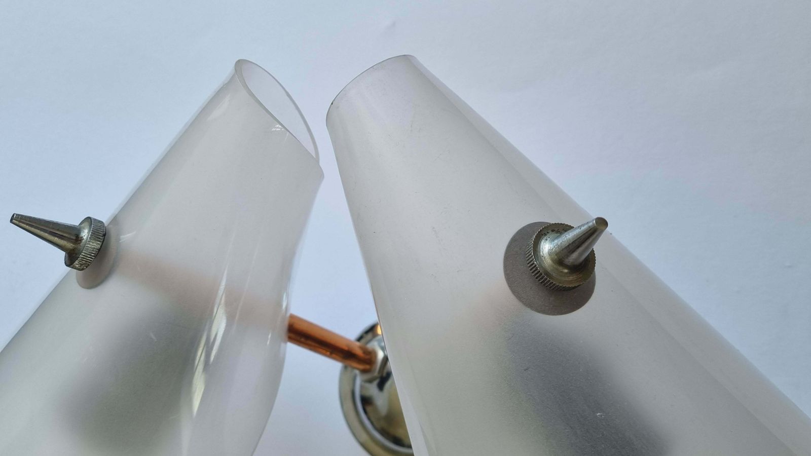 photo furniture Large Midcentury Wall Lamp In Stilnovo Style, Italy, 1960s