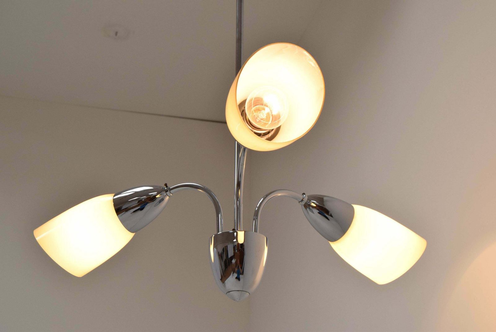 Lighting Mid Century Designed Chandelier By Elektroinstala Decin, Czechoslovakia, 1970's. £321.59 photo