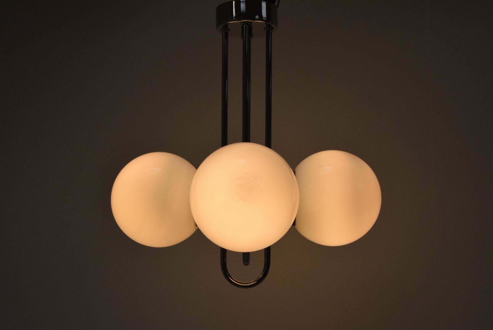 photo for sale Mid Century Designed Chandelier By Jílové U Děčín, Czechoslovakia, 1970's.