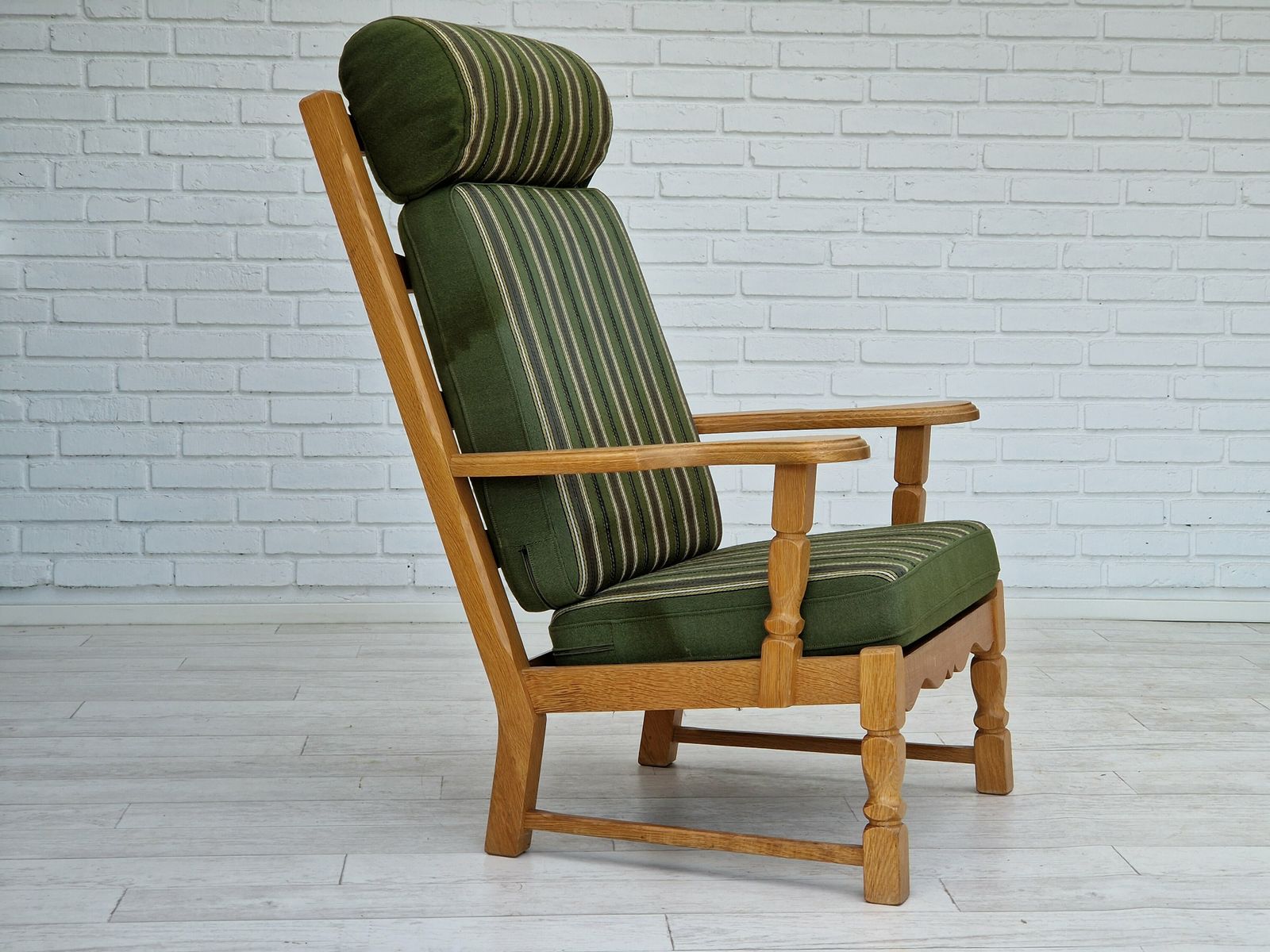 60s, Highback Armchair, Danish Design, Henning Kjærnulf Style, Original Very Good Condition. photo furniture