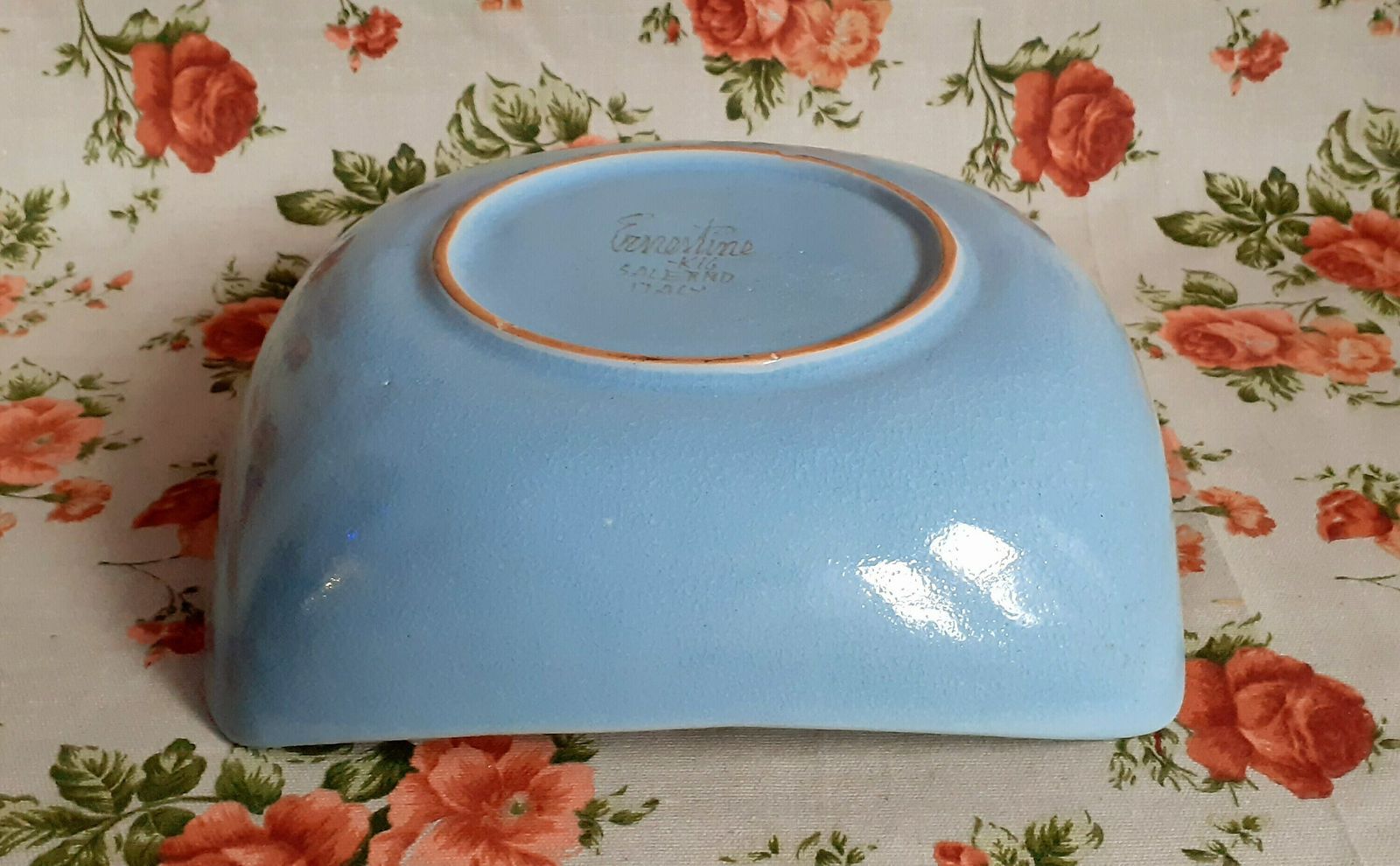 photo furniture Blue Mid Century Studio Pottery Bowl By Ernestine Cannon