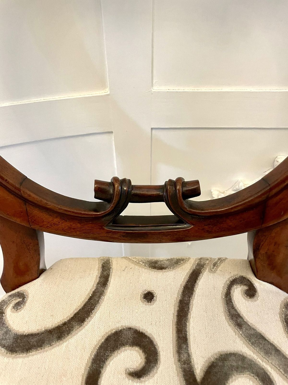 Outstanding Set Of 6 Antique Mahogany Balloon Back Dining Chairs photo for sale