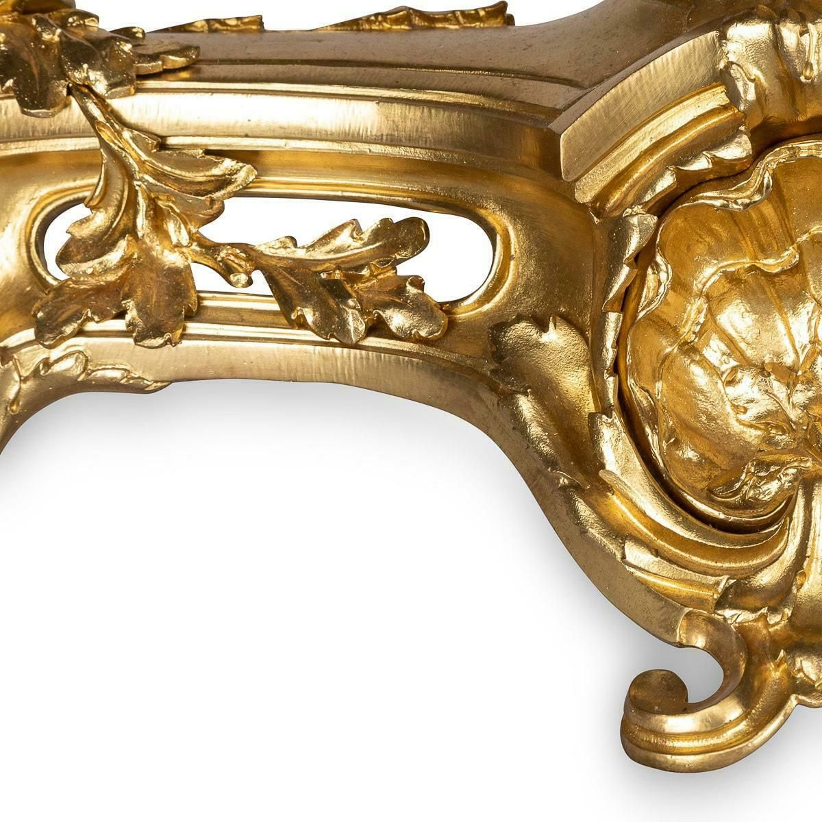 19th Century French Pair Of Ormolu Bronze Fireplace Chenets, C.1840 photo buy