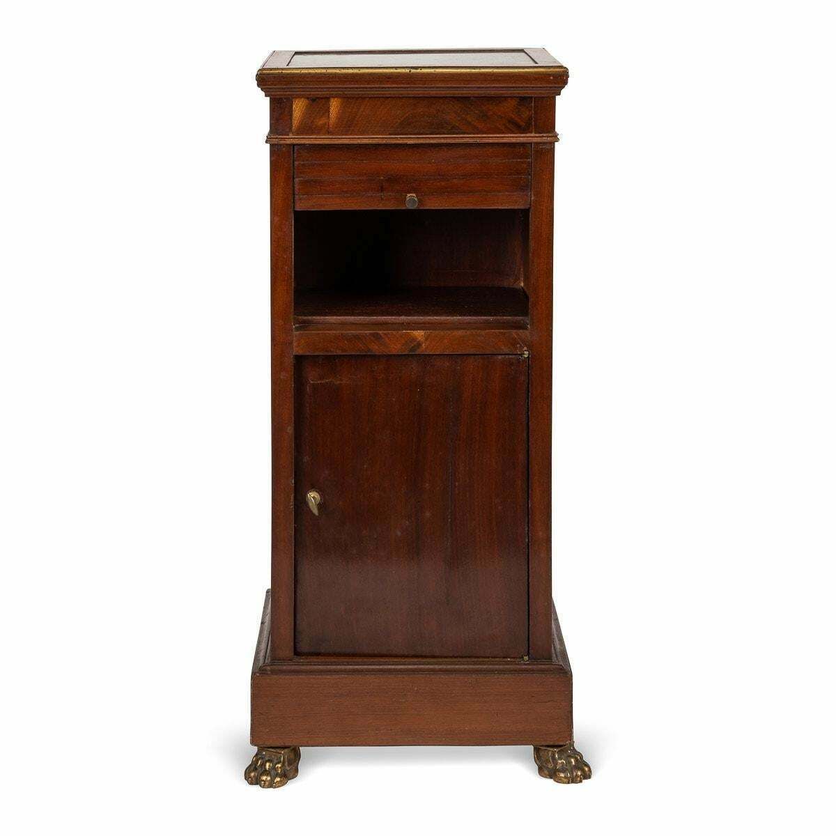 19th Century French Empire Style Ormolu Mounted Wood & Marble Pedestal, C.1890 photo 2495.0