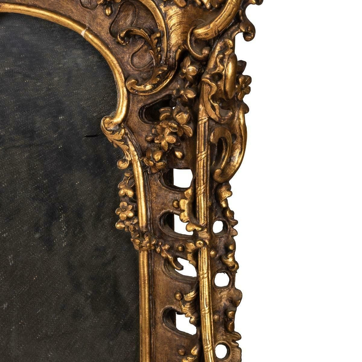 19th Century Louis XV Style Mirror With Gilt Wood Frame Surround, C.1970 photo buy