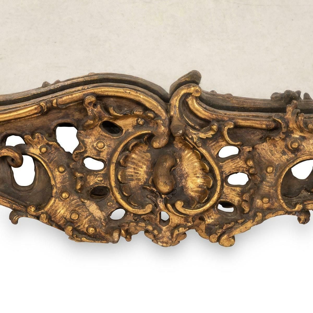 4995.0 19th Century Louis XV Style Mirror With Gilt Wood Frame Surround, C.1970 photo