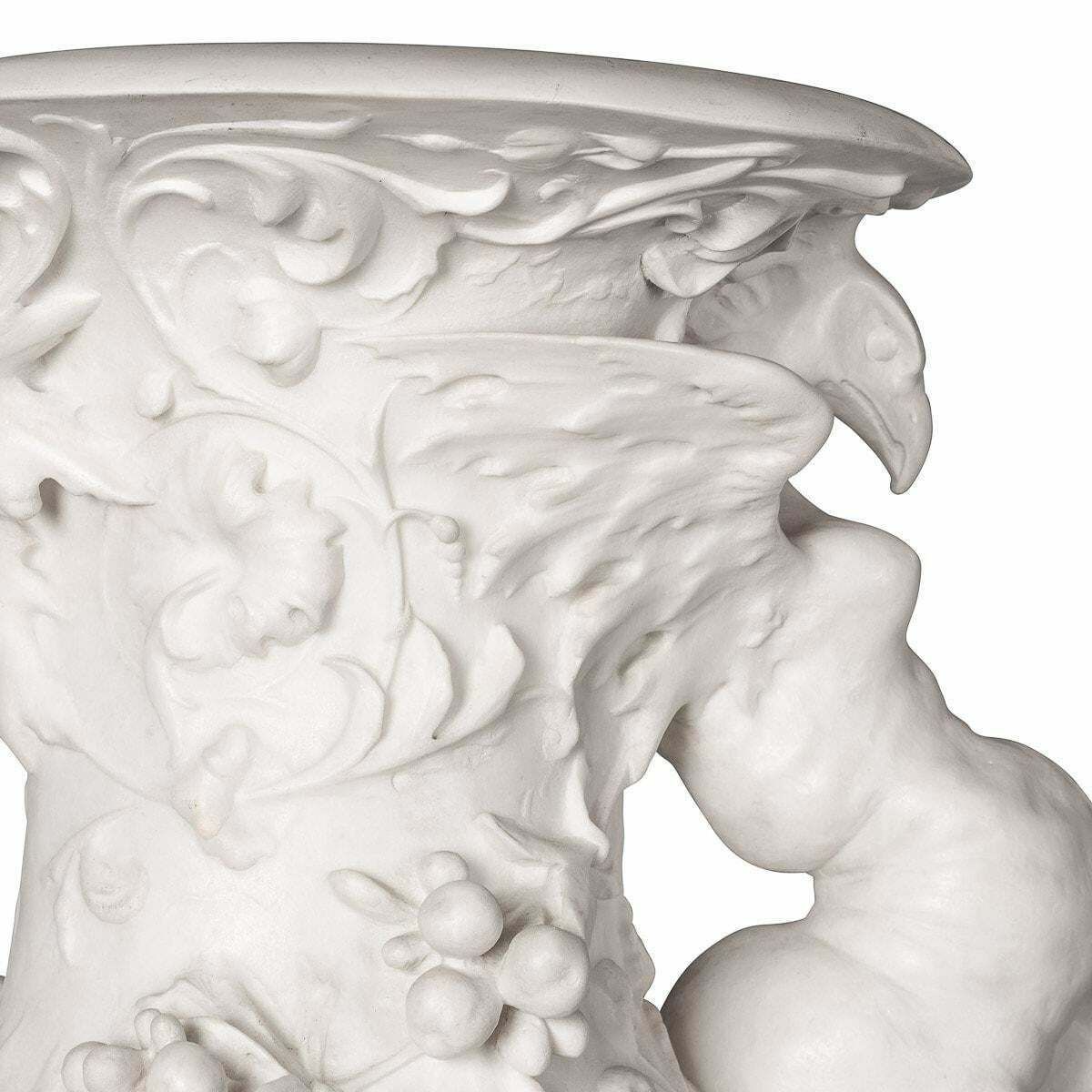 photo vintage 19th Century Italian Marble Vase Decorated With An Eagle, C.1890