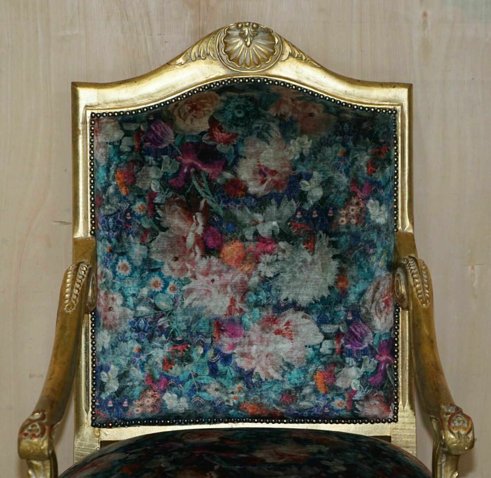 Pair Of Antique Original Giltwood Framed French Louis XV Fauteuils Armchairs photo Furniture