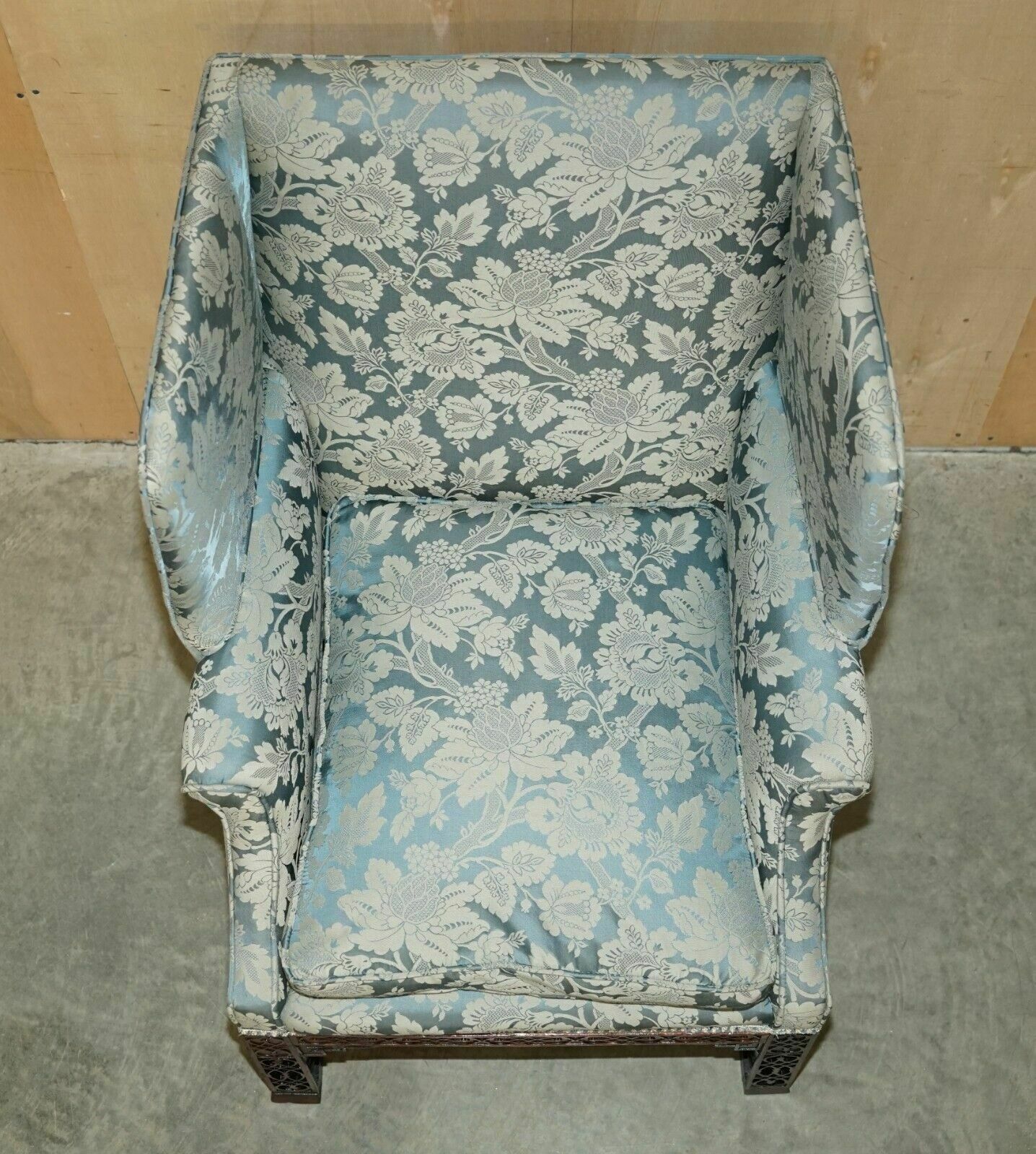 8750.0 Important Antique Circa 1820 Thomas Chippendale Hand Carved Wingback Armchair photo