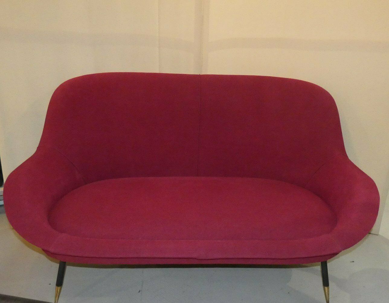 photo furniture Italian 3 Seater Wool Sofa, 1950s