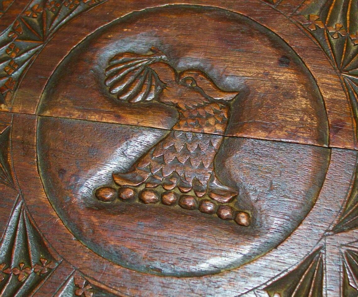 Arts And Crafts Oak Antique Moorish Side Table Vintage Wooden Victorian Hall Desk Industrial Occasional Coffee Book photo for sale
