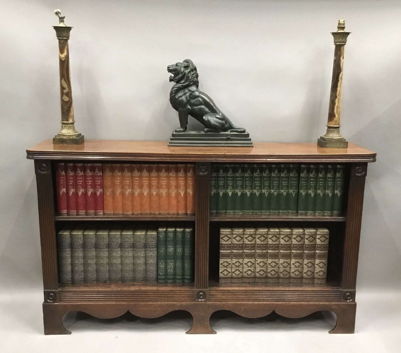 Handsome Regency Country House Mahogany Open Bookcase