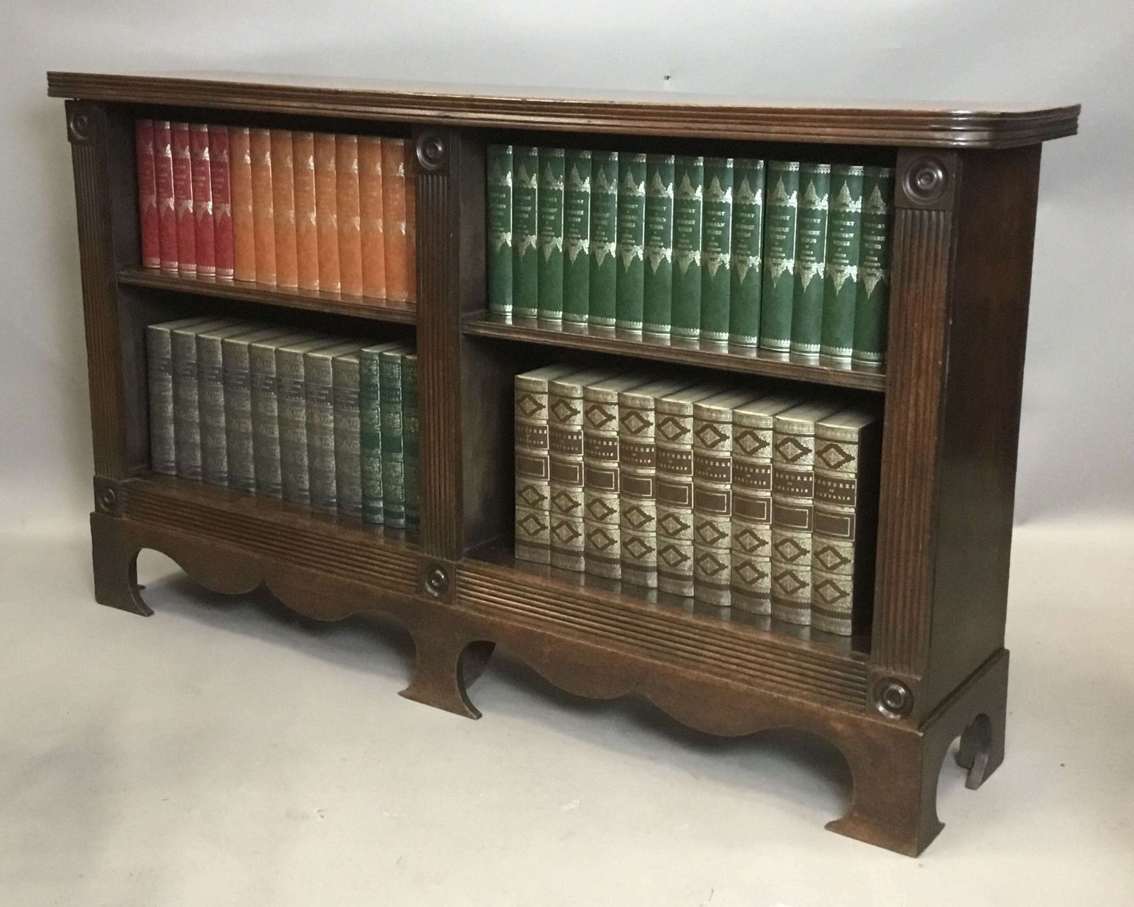 Handsome Regency Country House Mahogany Open Bookcase photo Furniture