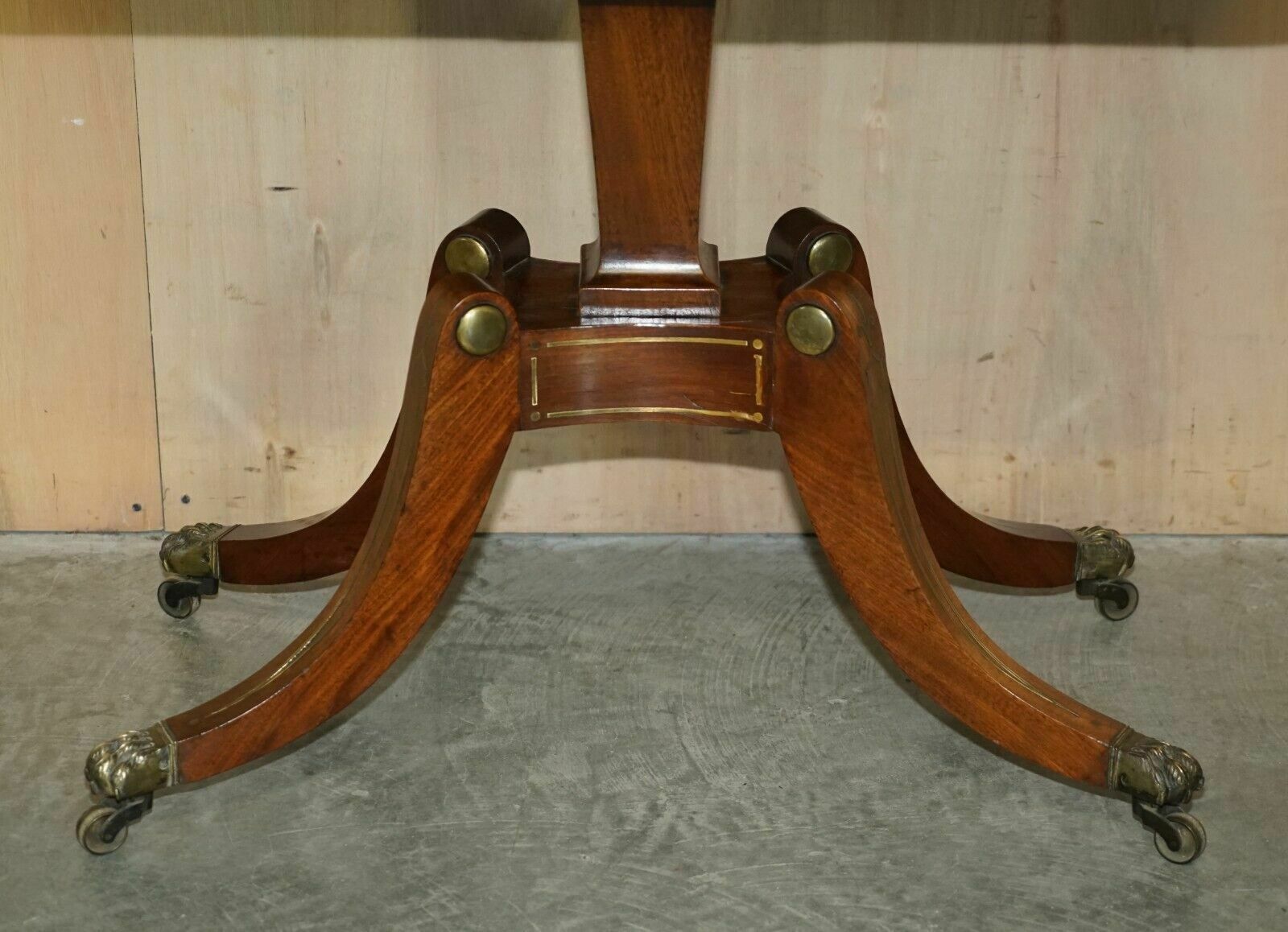 Restored Antique Regency Circa 1815 Mahogany & Brass Inlaid Card Games Table photo 3950.0
