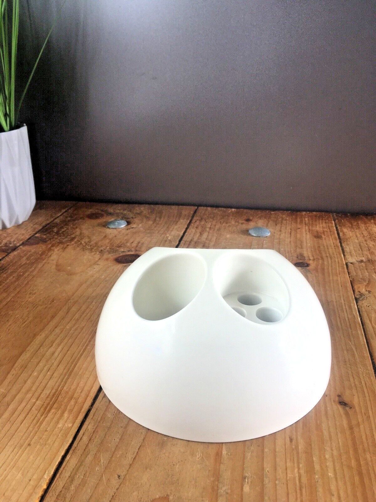 Mid Century 60's Plastic Space Age Gedy Italy Makio Hasuike 70's Desk Tidy Retro photo for sale