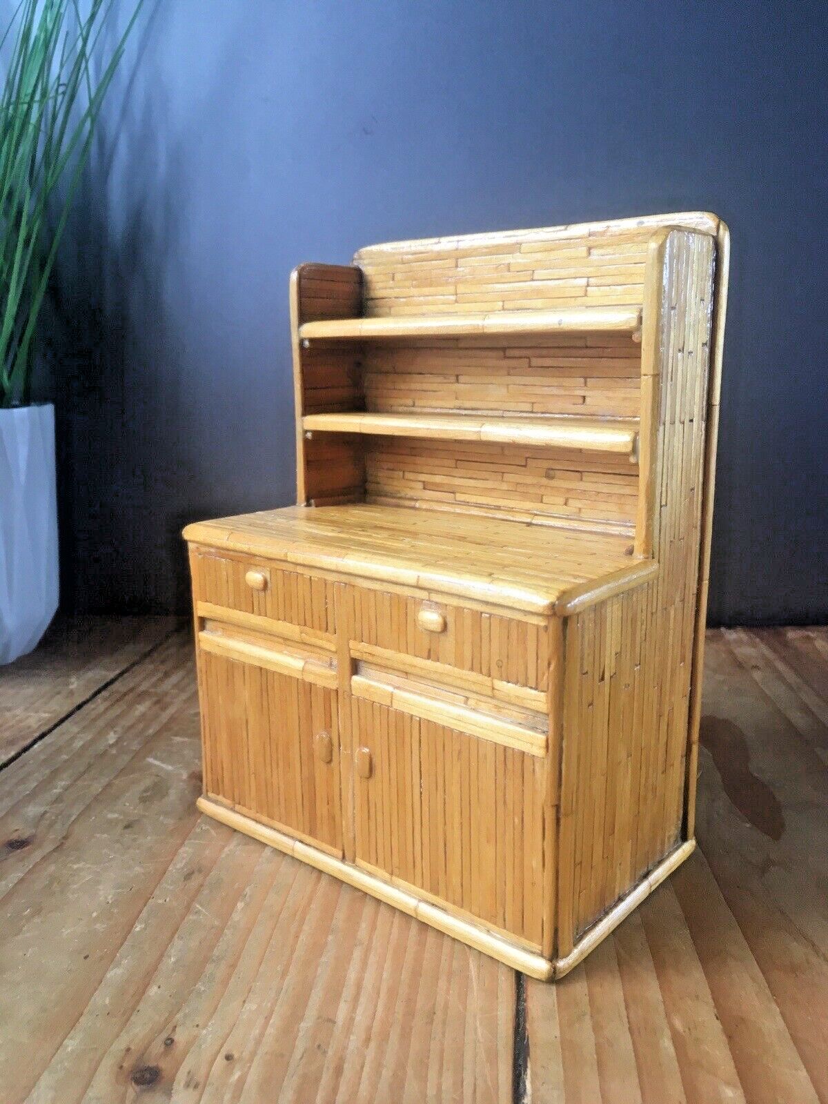 Mini Vintage Matchstick Scratch Built Model Welsh Dresser Dolls House Furniture photo vinterior