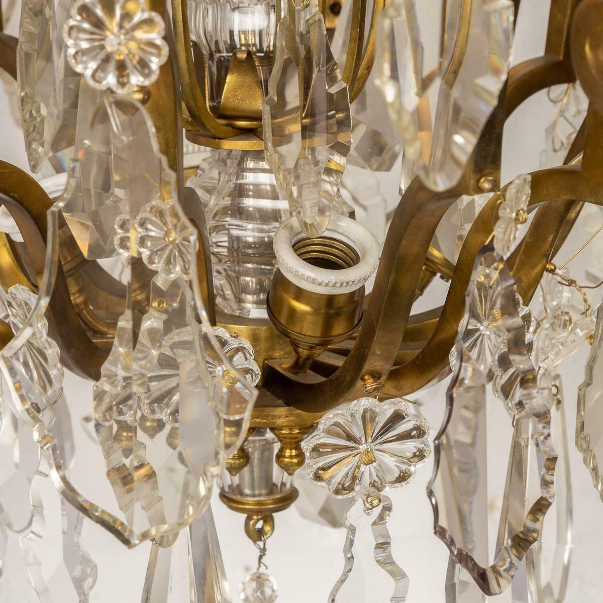 photo for sale 19th Century French Ormolu & Cut Crystal Chandelier, C.1860