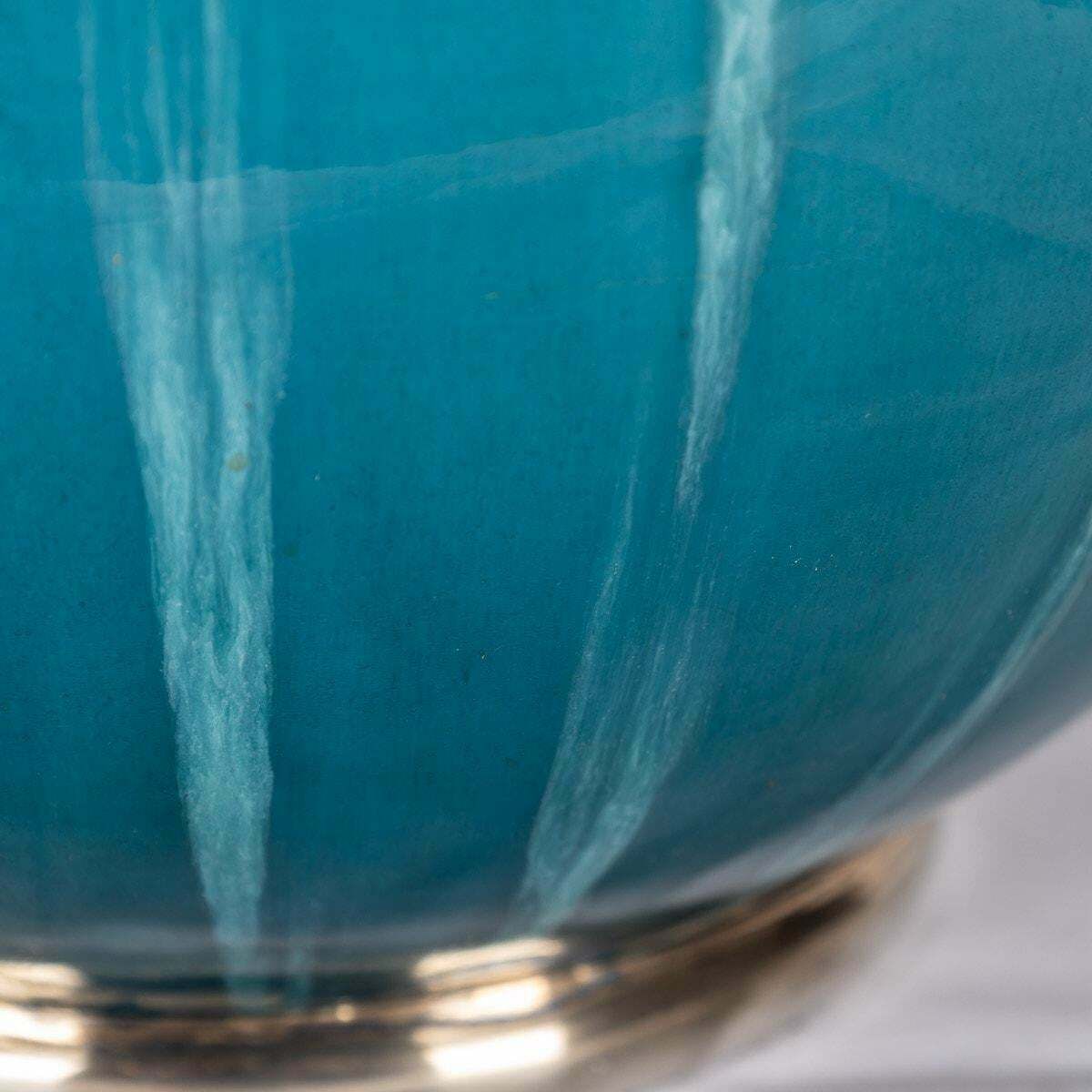 3395.0 20th Century French Silver Mounted Flambe' Glazed Cachepot, Paris, C.1900 photo