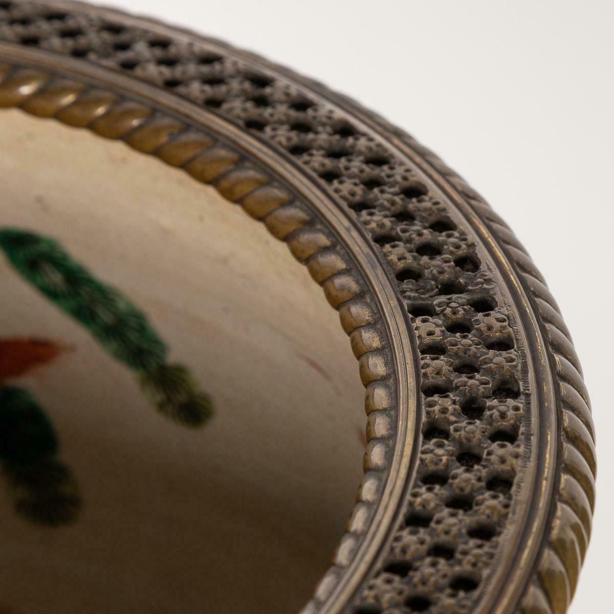 photo vinterior 19th Century Chinese Famille Verte Porcelain Vase Mounted On Ormolu, C.1880