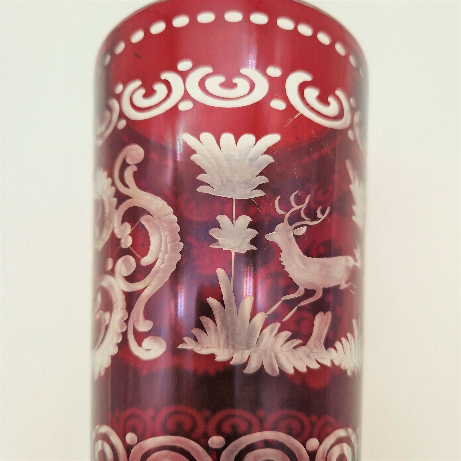 Biedermeier Glass With Hand Carved Decoration. 1840   1860 photo furniture