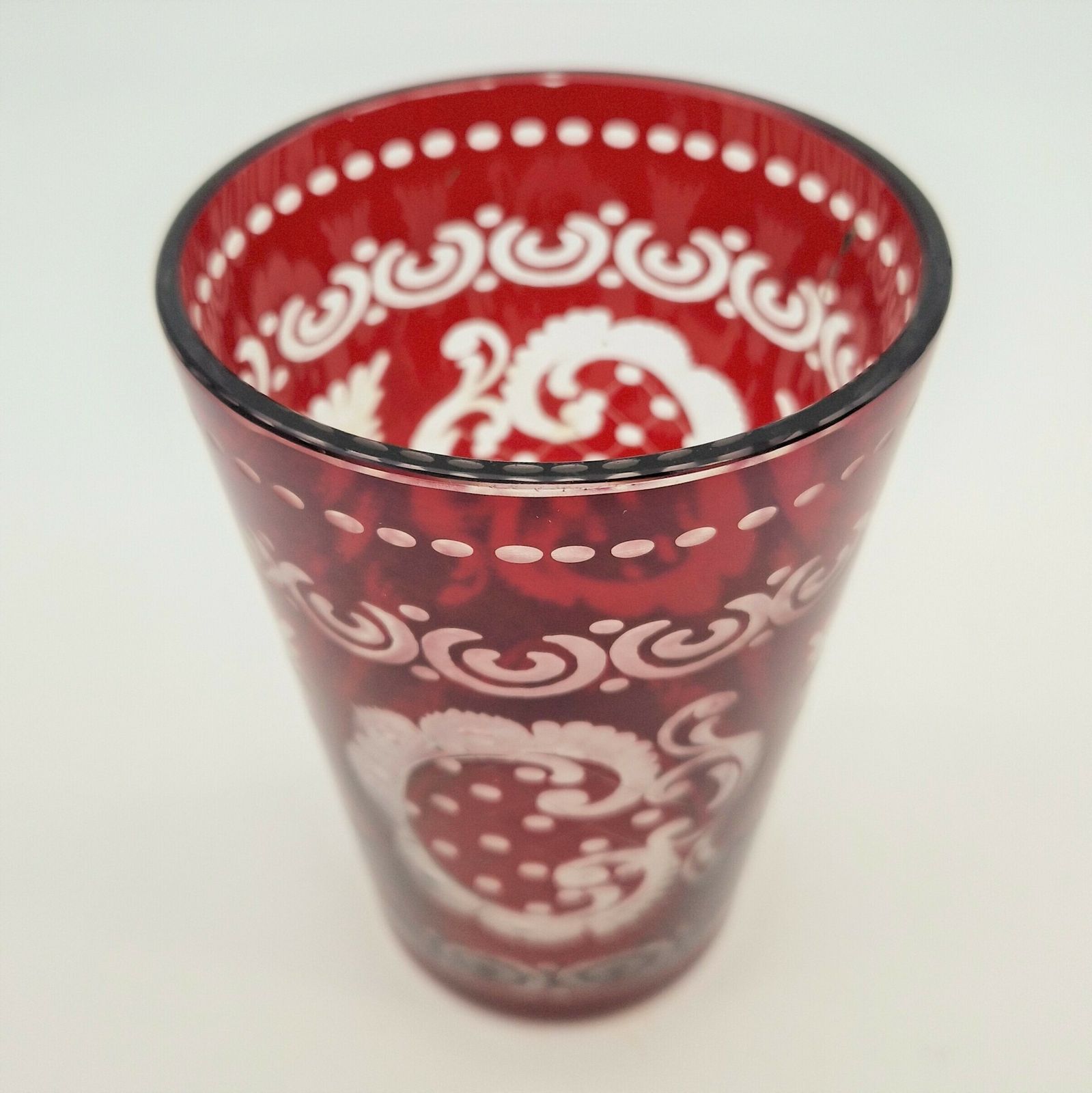 Biedermeier Glass With Hand Carved Decoration. 1840   1860 photo for sale