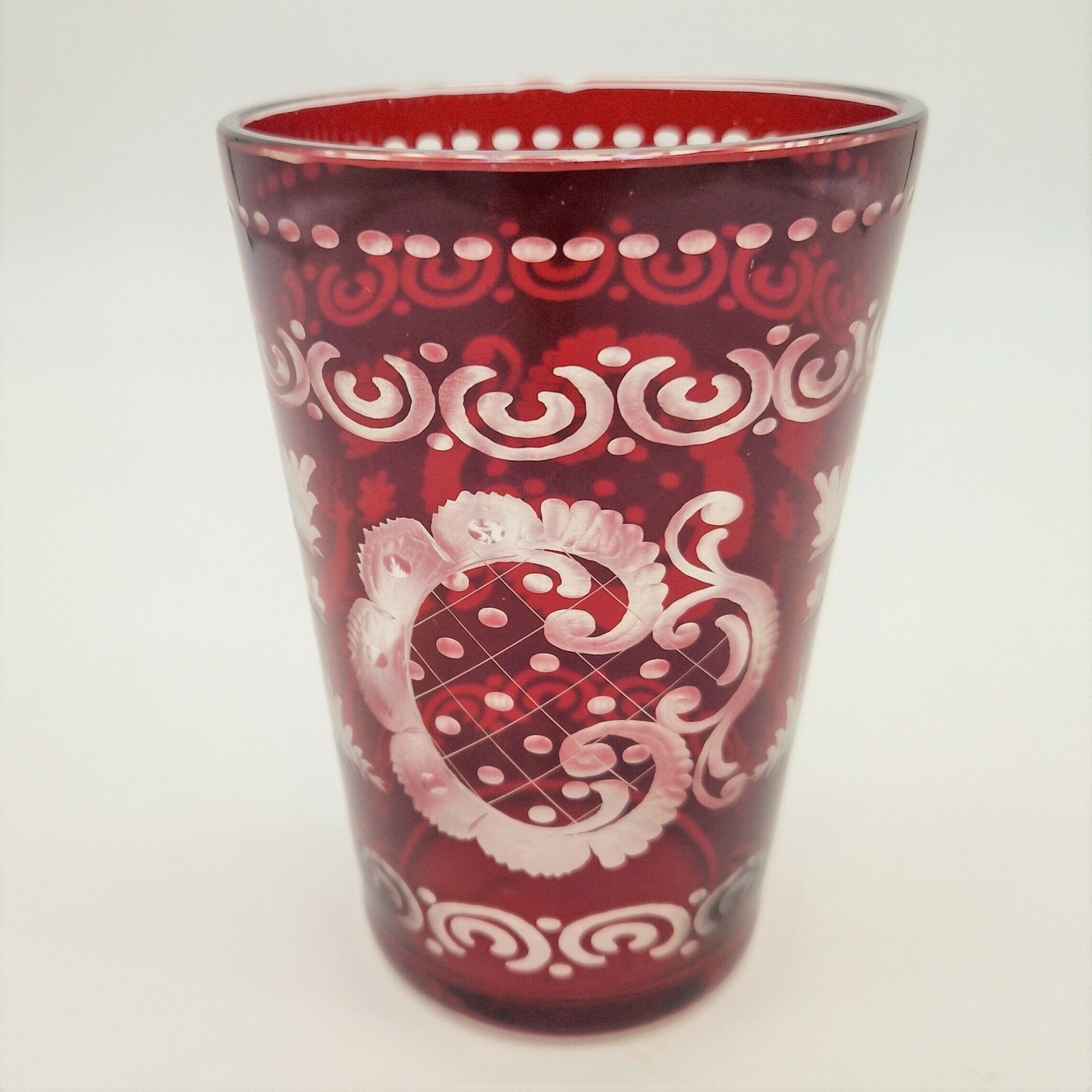 Biedermeier Glass With Hand Carved Decoration. 1840   1860 photo Home Decor