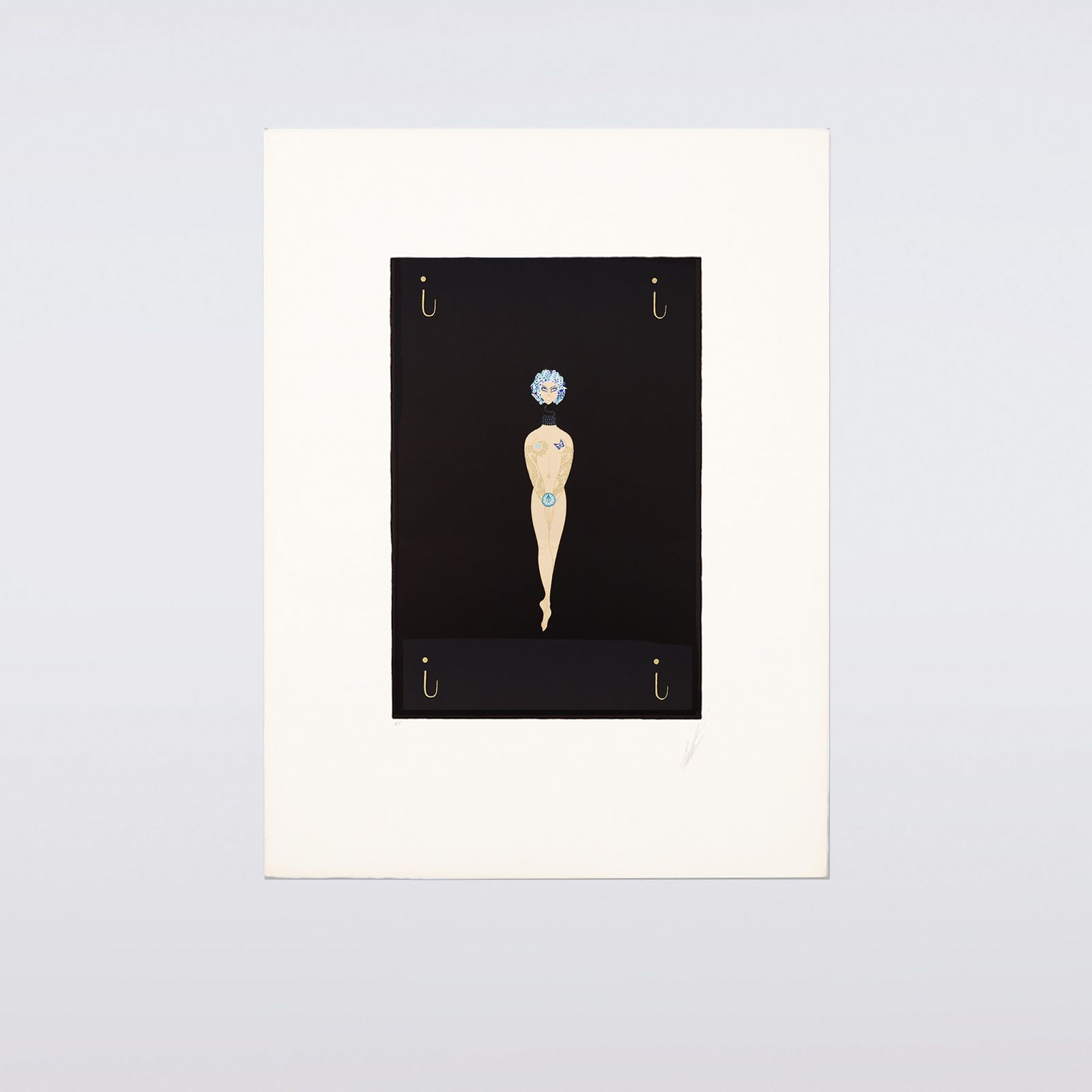 Rare Artist Proof Letter ‘I’ Erté (Romain De Tirtoff)  Alphabet Limited Edition Serigraph Print From 1976 photo vinterior