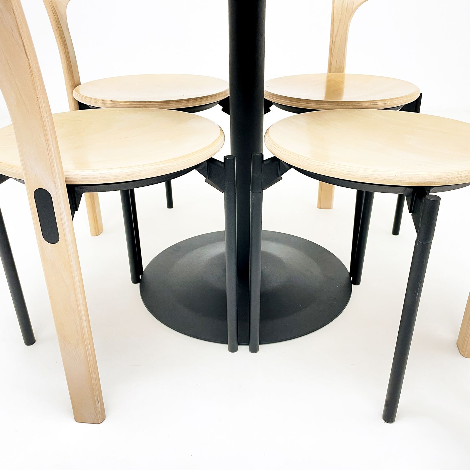 Vintage Kerstin Bartlmaefor Designed Casala 'Hockey' Stick Compact Dining Set, Or Games Table With Four Stackable Chairs photo 1750.0