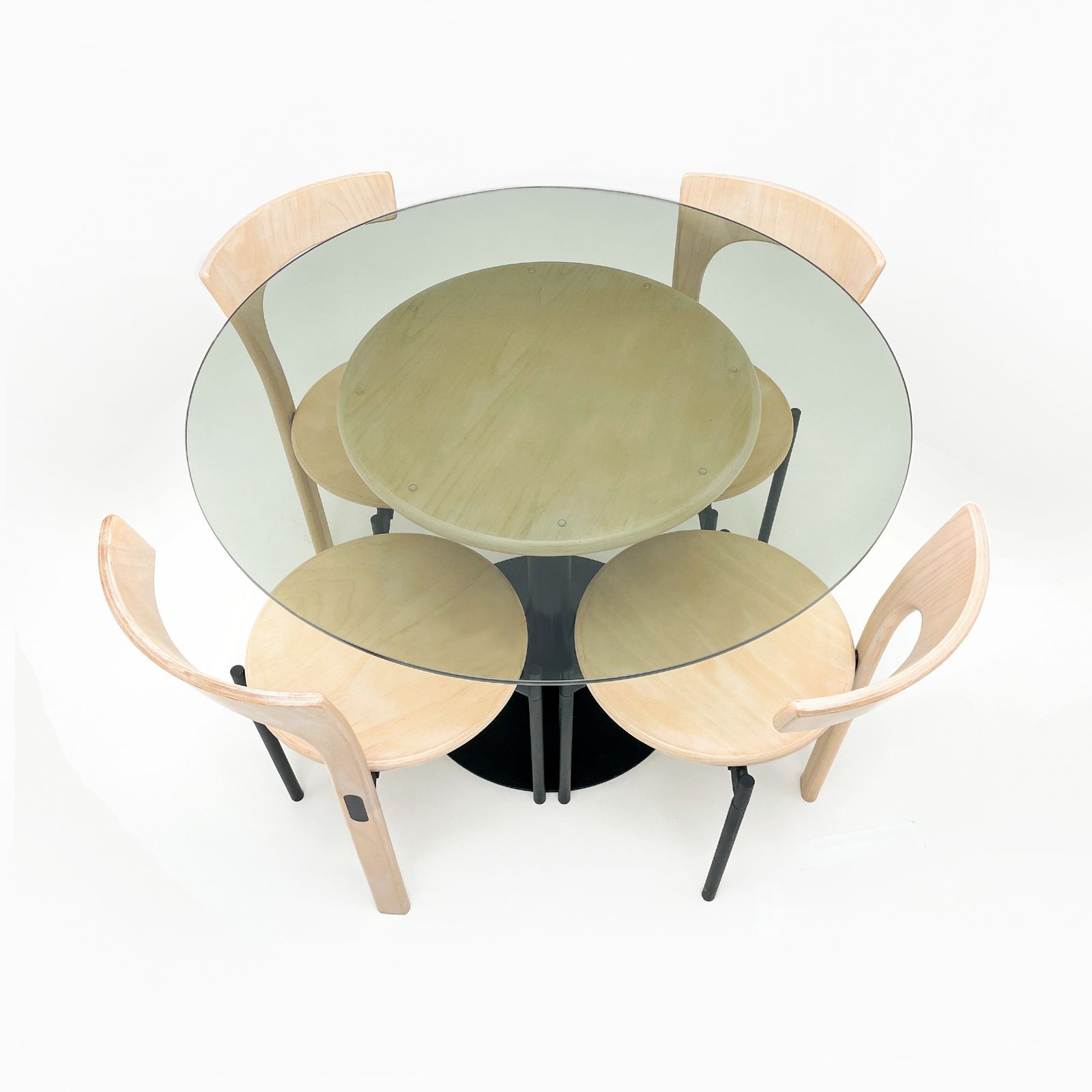 Vintage Kerstin Bartlmaefor Designed Casala 'Hockey' Stick Compact Dining Set, Or Games Table With Four Stackable Chairs photo furniture