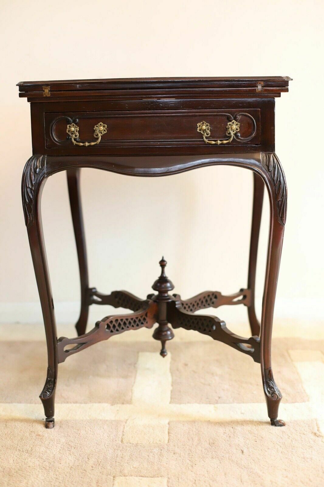 An Edwardian Mahogany Envelope Card Table By Allen & Appleyard