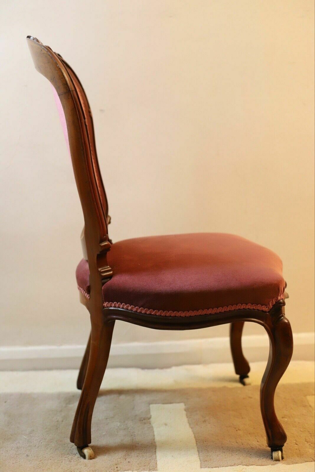 photo furniture A 19th Century Continental Carved Walnut Show Frame Dining Chair