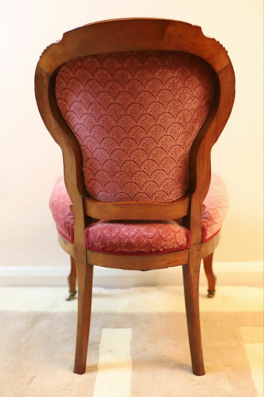 A 19th Century Continental Carved Walnut Show Frame Dining Chair photo 195.0