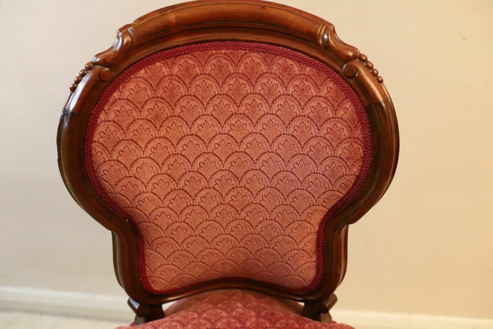 photo for sale A 19th Century Continental Carved Walnut Show Frame Dining Chair
