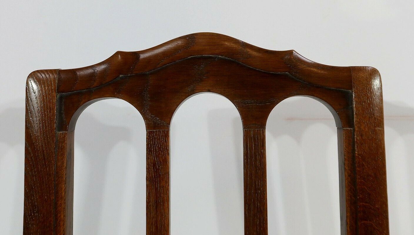 photo furniture Set Of 4 Solid Oak Chairs, 19th Century