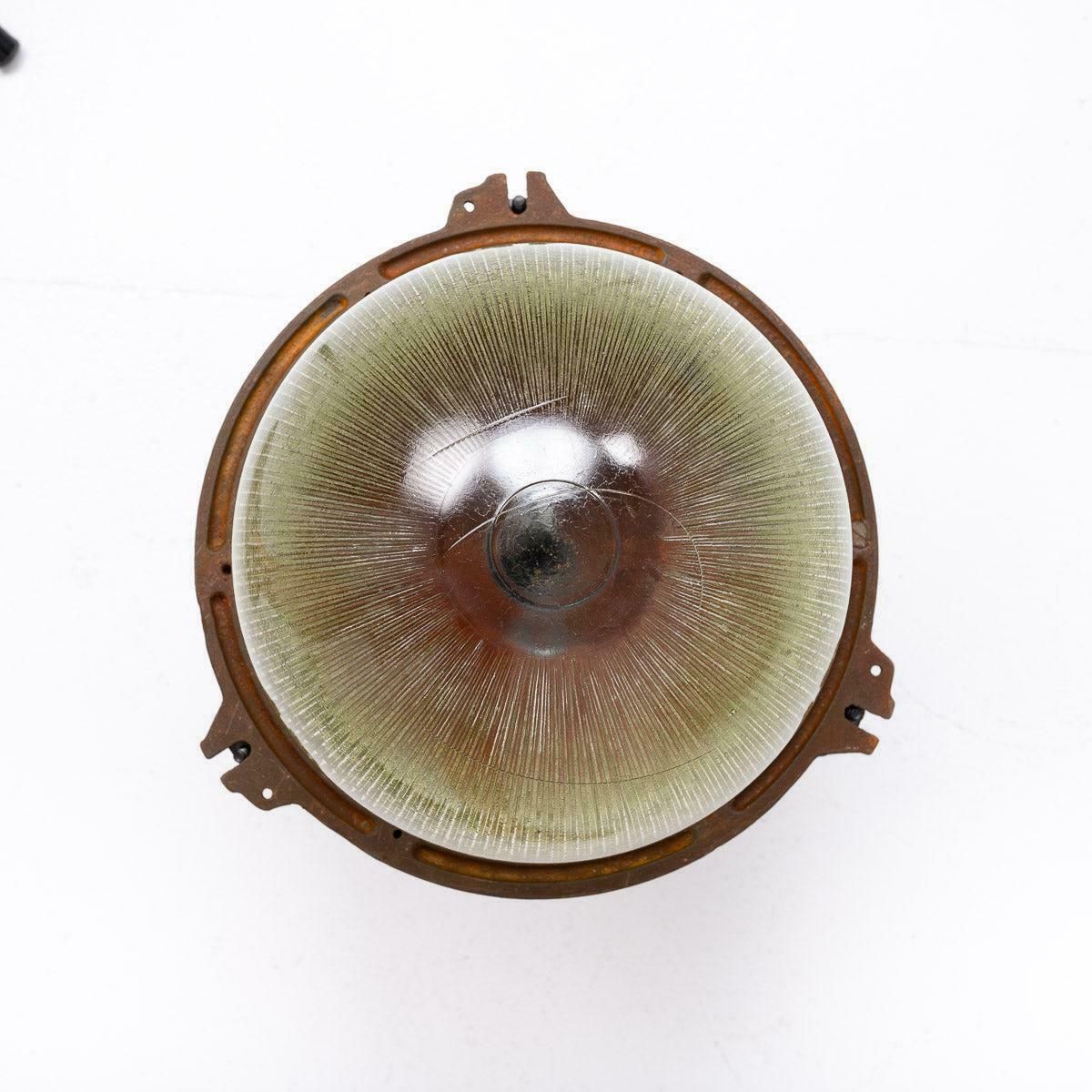 Xl Extreme Rusted Industrial Pendant Lights With Prismatic Glass photo buy