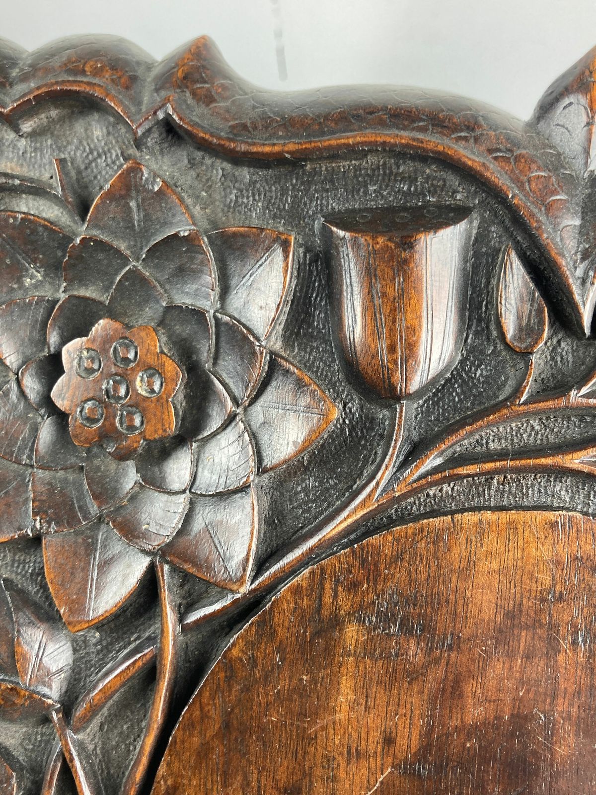 Arts And Crafts Hand Carved Pedestal, England Ca 1880 photo for sale