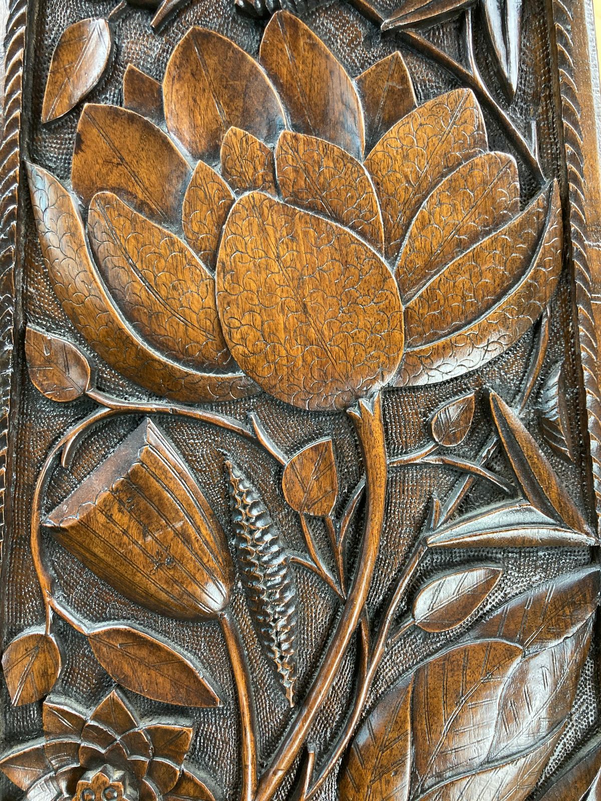 photo for sale Arts And Crafts Hand Carved Pedestal, England Ca 1880