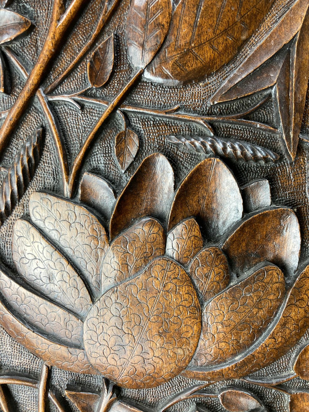 photo vinterior Arts And Crafts Hand Carved Pedestal, England Ca 1880