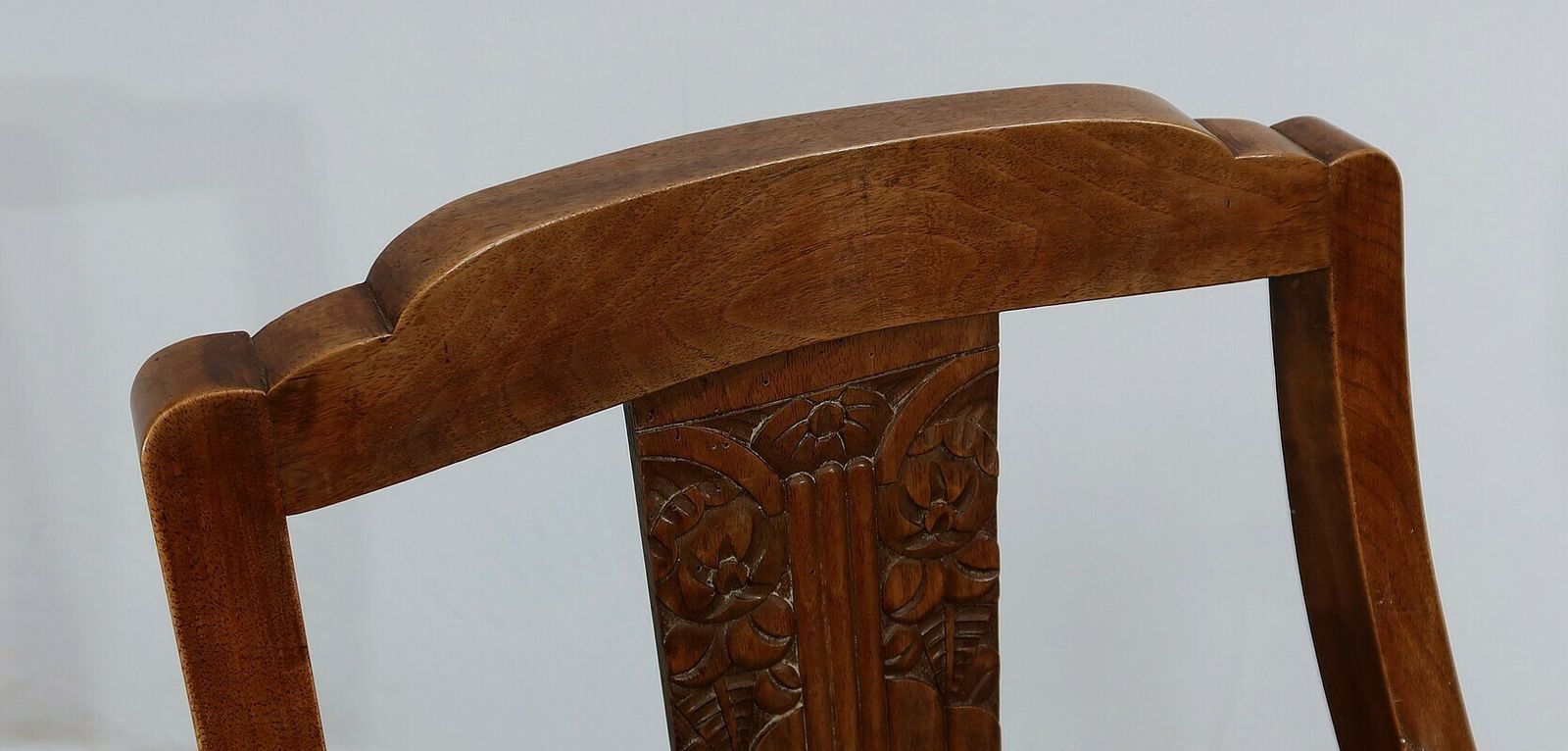 Furniture Suite Of 8 Gondola Chairs In Solid Walnut, Art Deco – 1930 photo