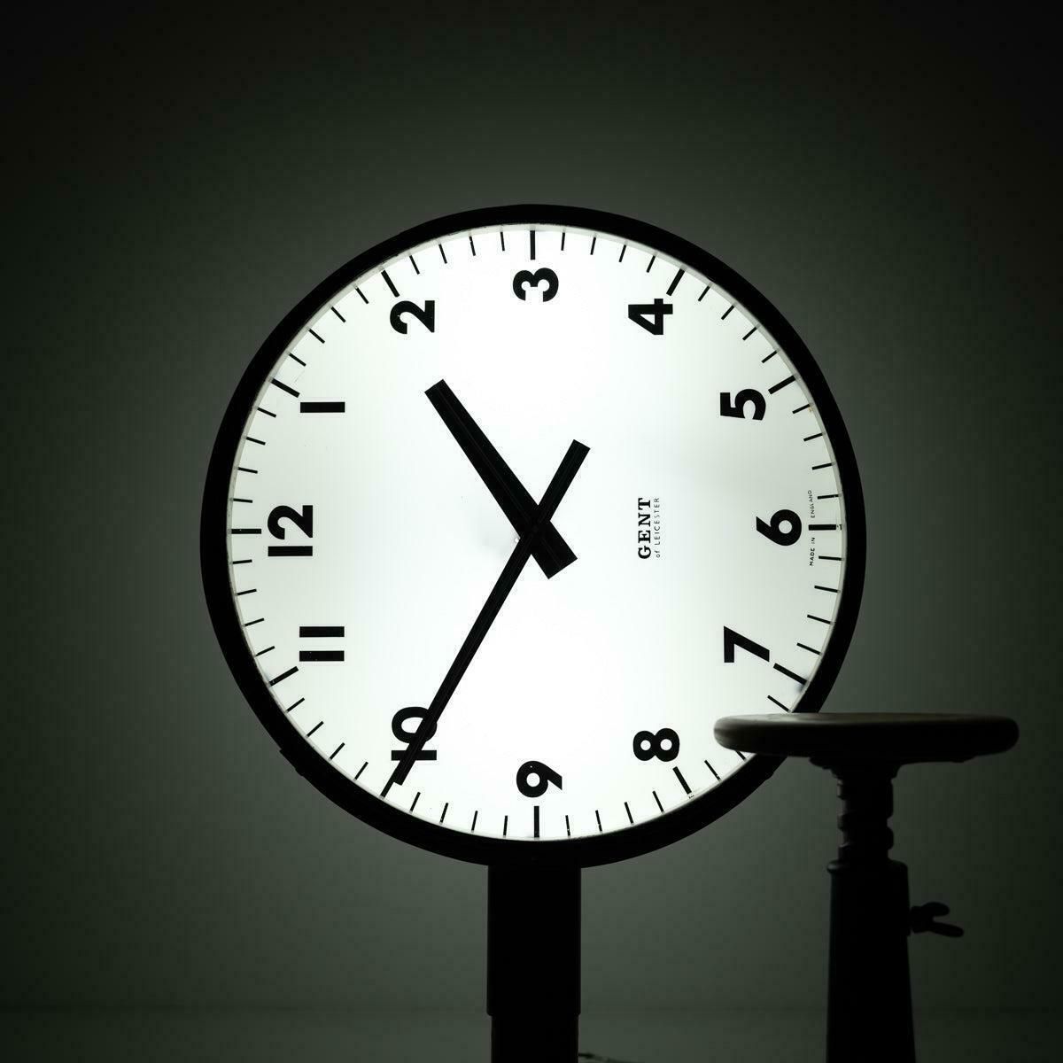 Gent Of Leicester Double Sided Illuminated British Rail Station Clock photo 2750.0
