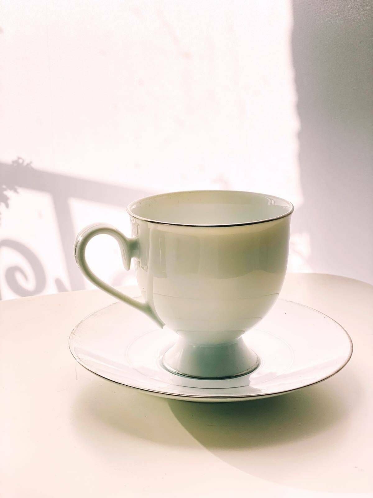 Scandinavian Style Noritake Bone China Tea Service 1970s 4 Settings ‘Silverdale’ photo for sale