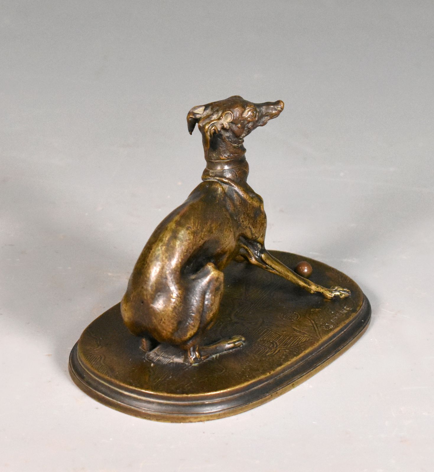 Greyhound With Ball In Bronze By Pierre Jules Mène (1810 1879) photo vinterior