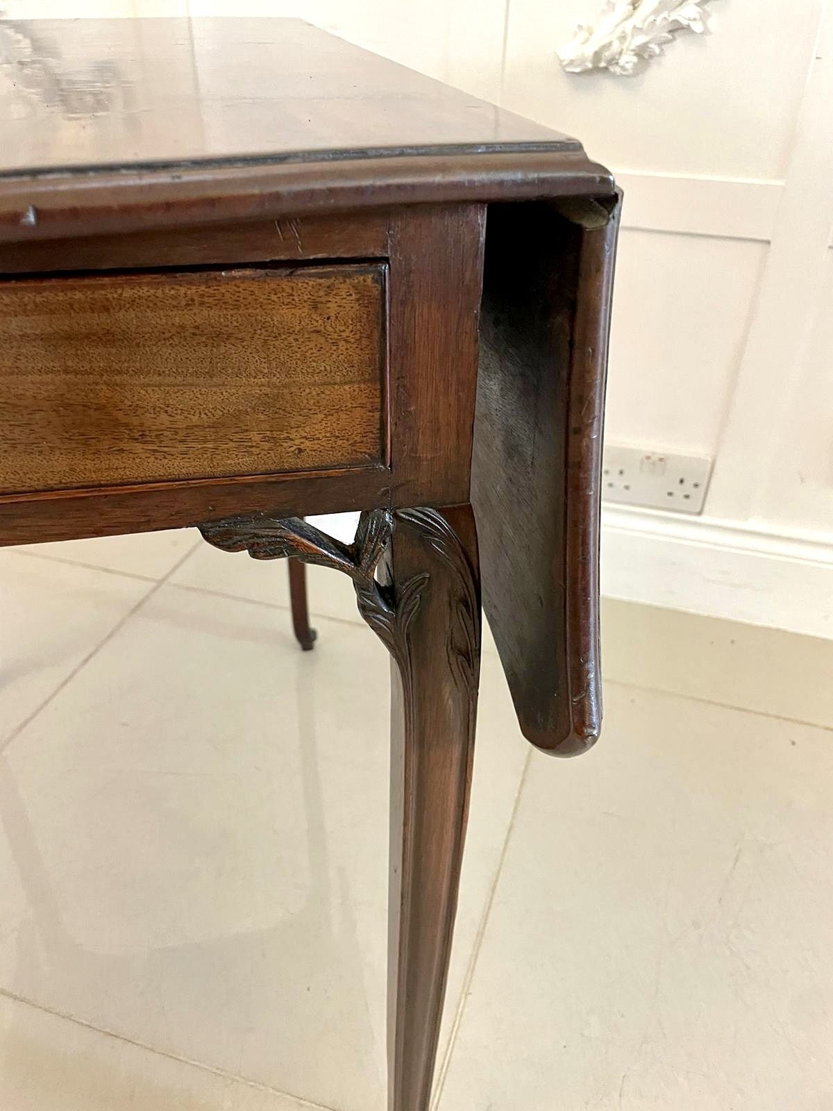 Antique 18th Century Quality Mahogany Inlaid Butterfly Pembroke Table photo Furniture