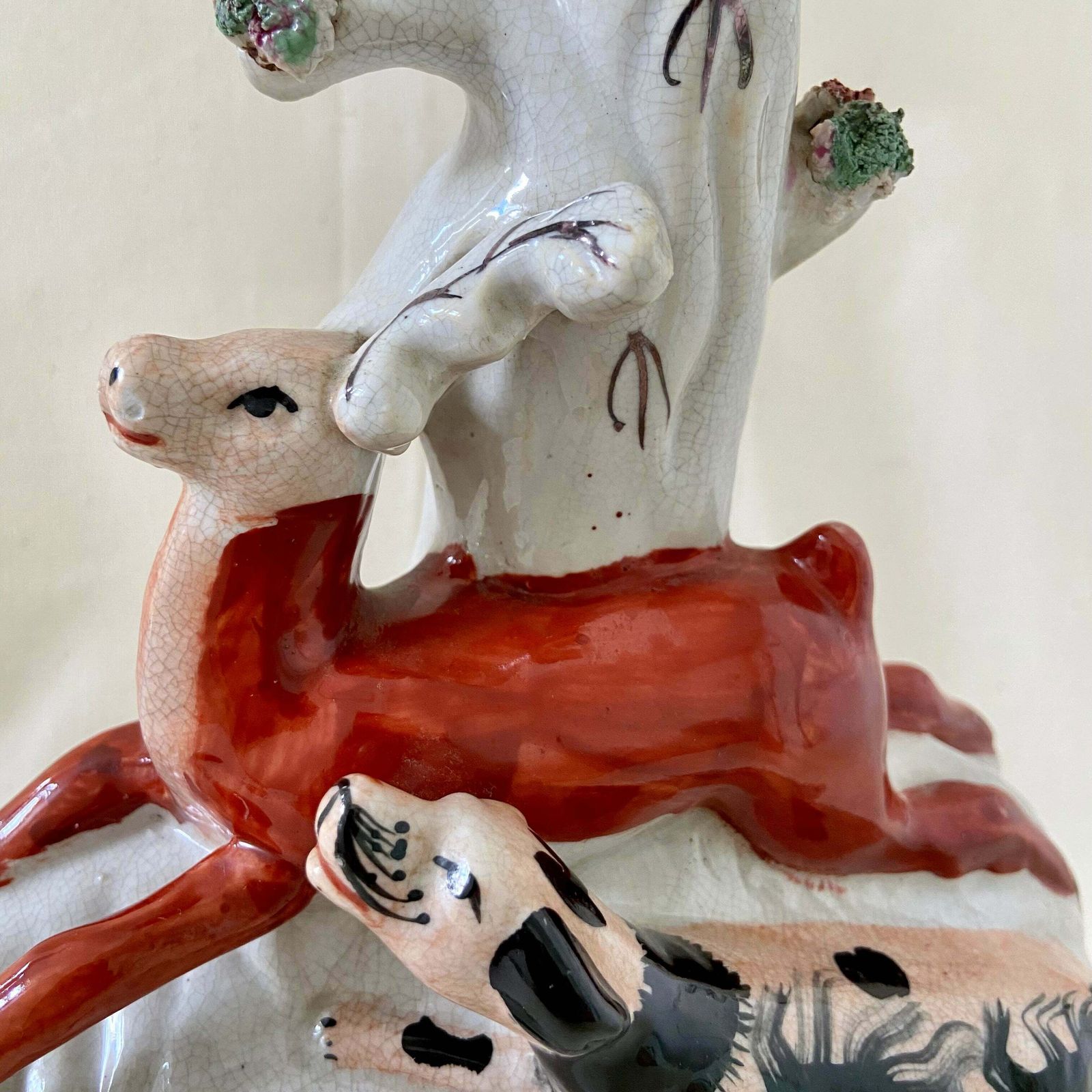 Antique Victorian Staffordshire Spill Vase photo for sale