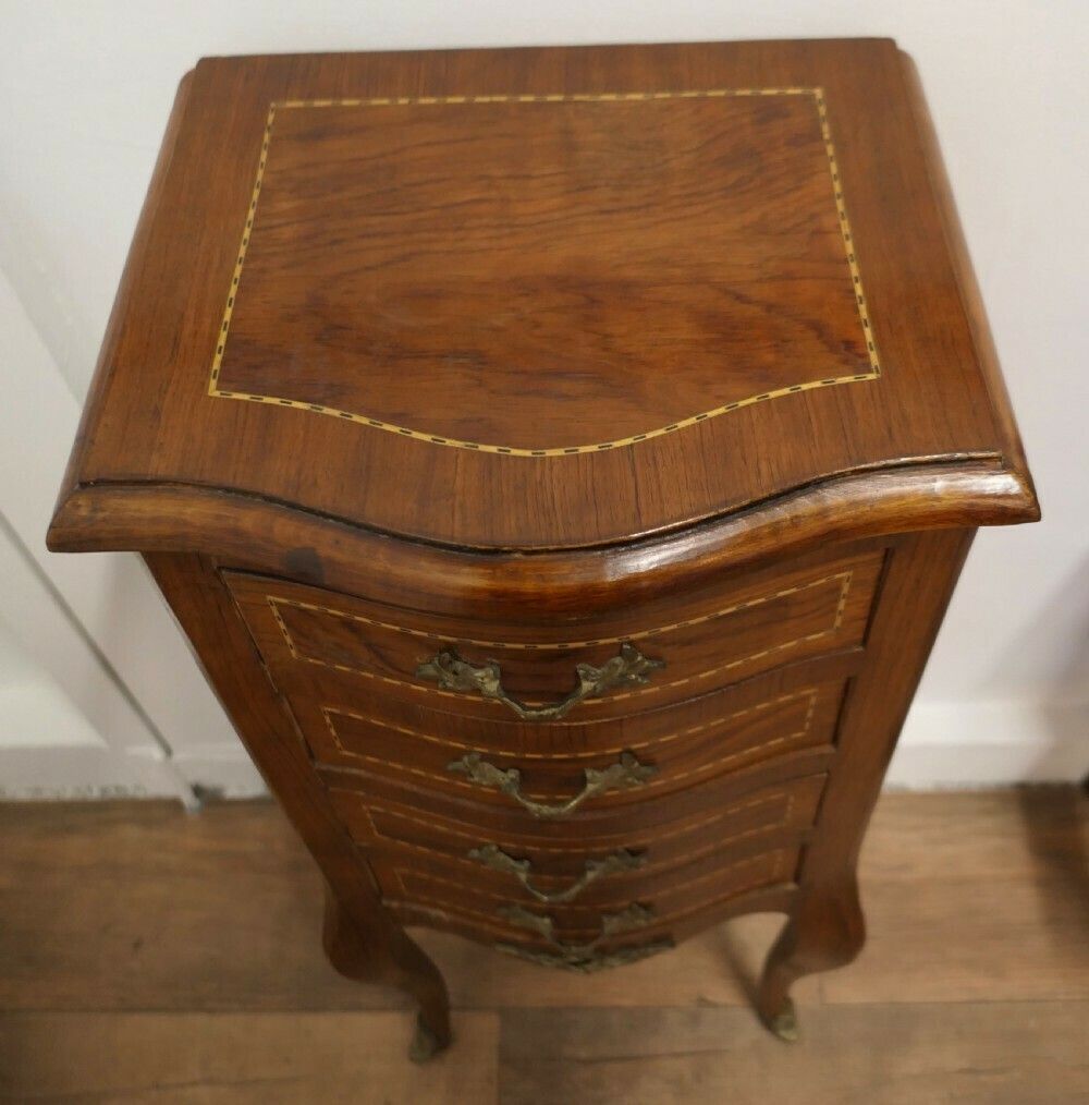 A Pair Of French Dainty Four Drawer Ormolu Side Cabinets photo vinterior