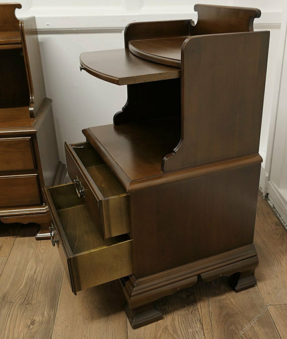 Pair Of Large French Walnut Bedside Cabinets photo Furniture