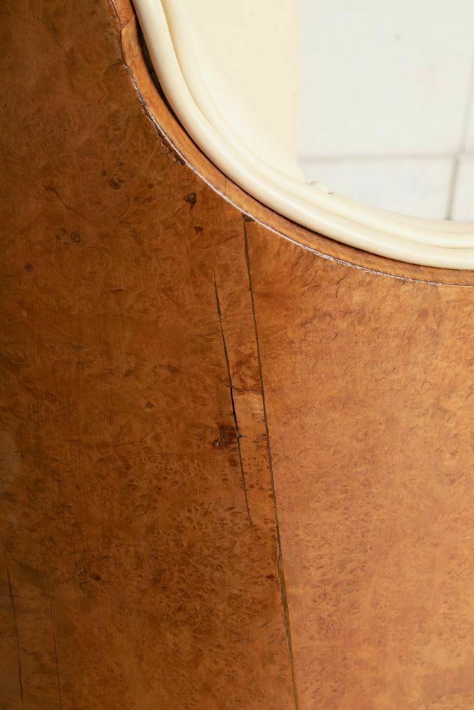 photo for sale Pair Of British Art Deco Salon Chairs By Hille In Burr Maple C.1930